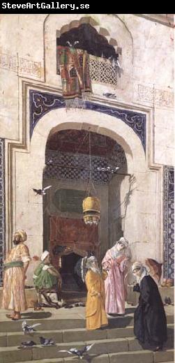 Osman Hamdy Bey La Porte de la Grande Mosquee Brousse (mk32)